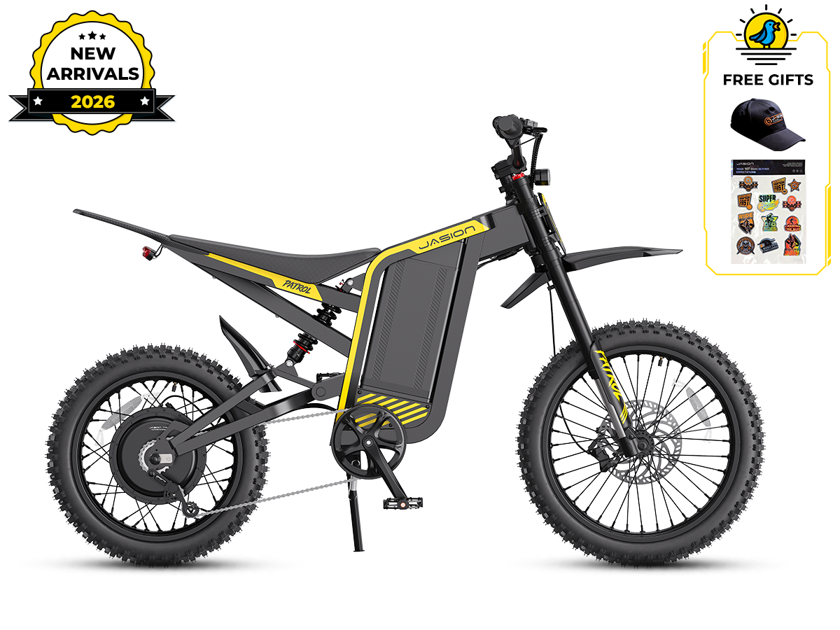 Jasion Patrol 52 Electric Dirt Bike – 4000W, 40 MPH, 52V 30Ah Battery, 50-Mile Range