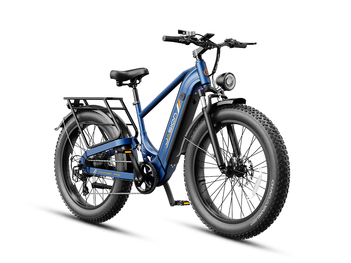 Jasion Thunder Pro Electric Fat Tire Bike – 2000W Peak, 35 MPH, 52V 20Ah Battery, 90-Mile Range