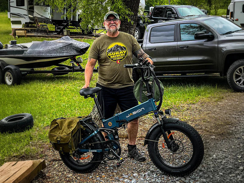 Jasion X-Hunter Folding Electric Bike 1400W Peak Motor 28 mph 48V 13Ah Battery