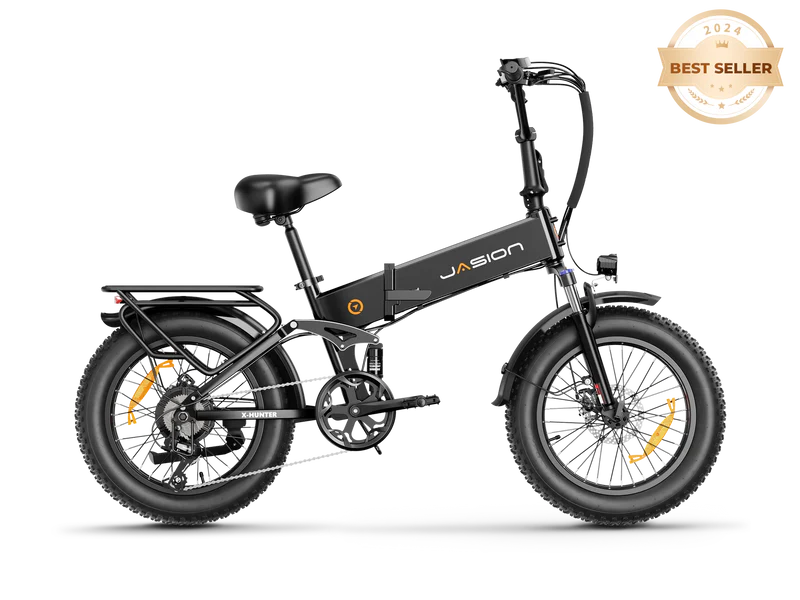 Jasion X-Hunter Folding Electric Bike 1400W Peak Motor 28 mph 48V 13Ah Battery