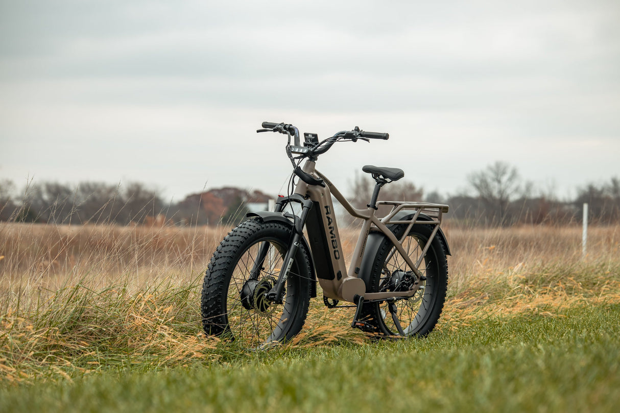 Rambo Megatron 4.0 All-Wheel Drive Up to 36 MPH Dual 1000W 48V 20Ah Electric Hunting Bike
