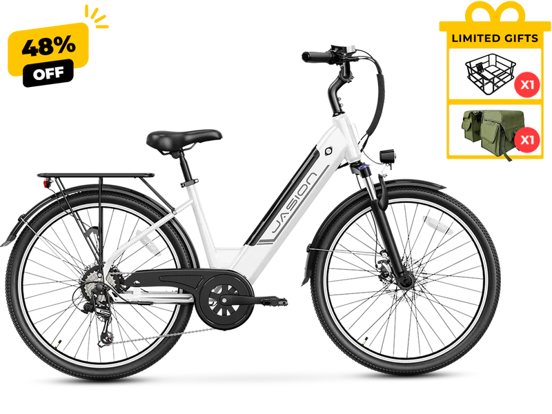 Jasion EB5 Roamer ST Road Trip Electric Bike 28 mph 48V 11Ah Battery