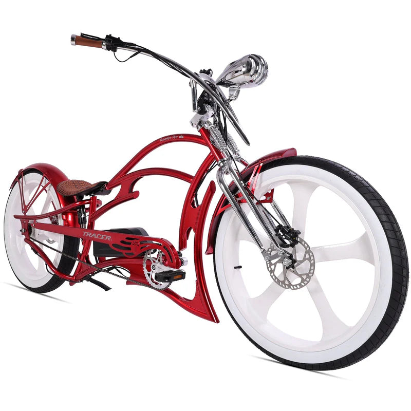 Tracer Raptor Pro DS 800W Stretch Cruiser E-Bike, 28MPH Top Speed, 48V 20Ah (960Wh) Battery, 55–65 Mile Range, 26” Fat Tires