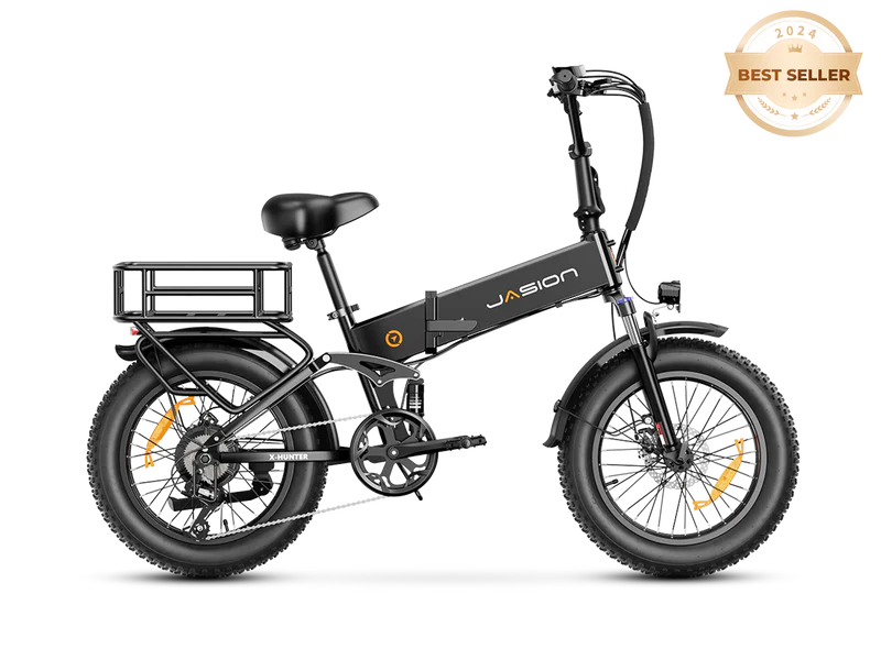 Jasion X-Hunter Folding Electric Bike 1400W Peak Motor 28 mph 48V 13Ah Battery