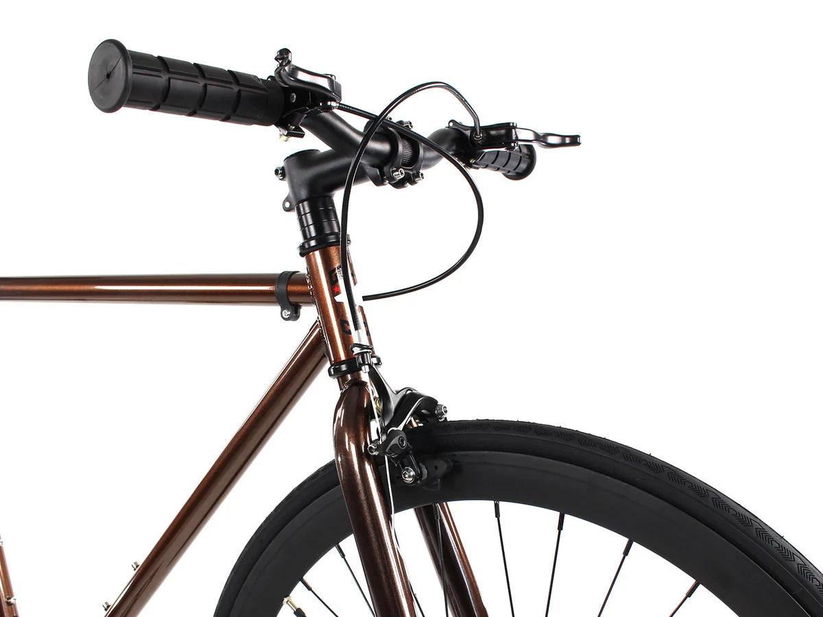 Golden Cycles GC-Copper Single Speed Road Bike Steel Frame 700c Wheels Flip-Flop Hub