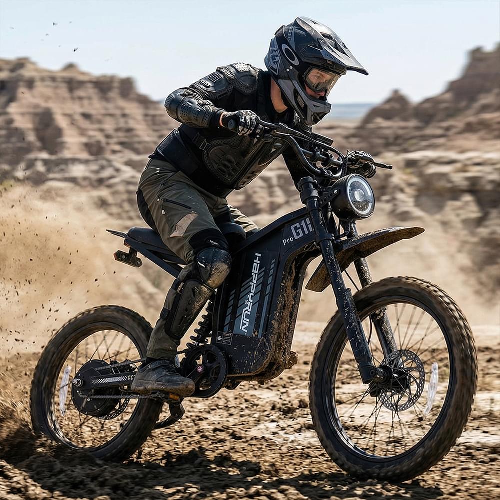 HappyRun G18 Pro Electric Dirt Bike, 4500W Peak, 38 MPH, 60V 35Ah Battery, 75-Mile Range