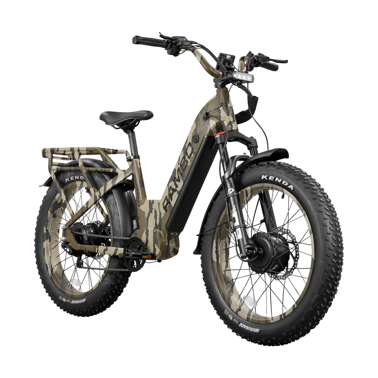 Rambo Krusader 3.0 All-Wheel Drive Up to 28 MPH Dual 500W 48V 15Ah Electric Hunting Bike