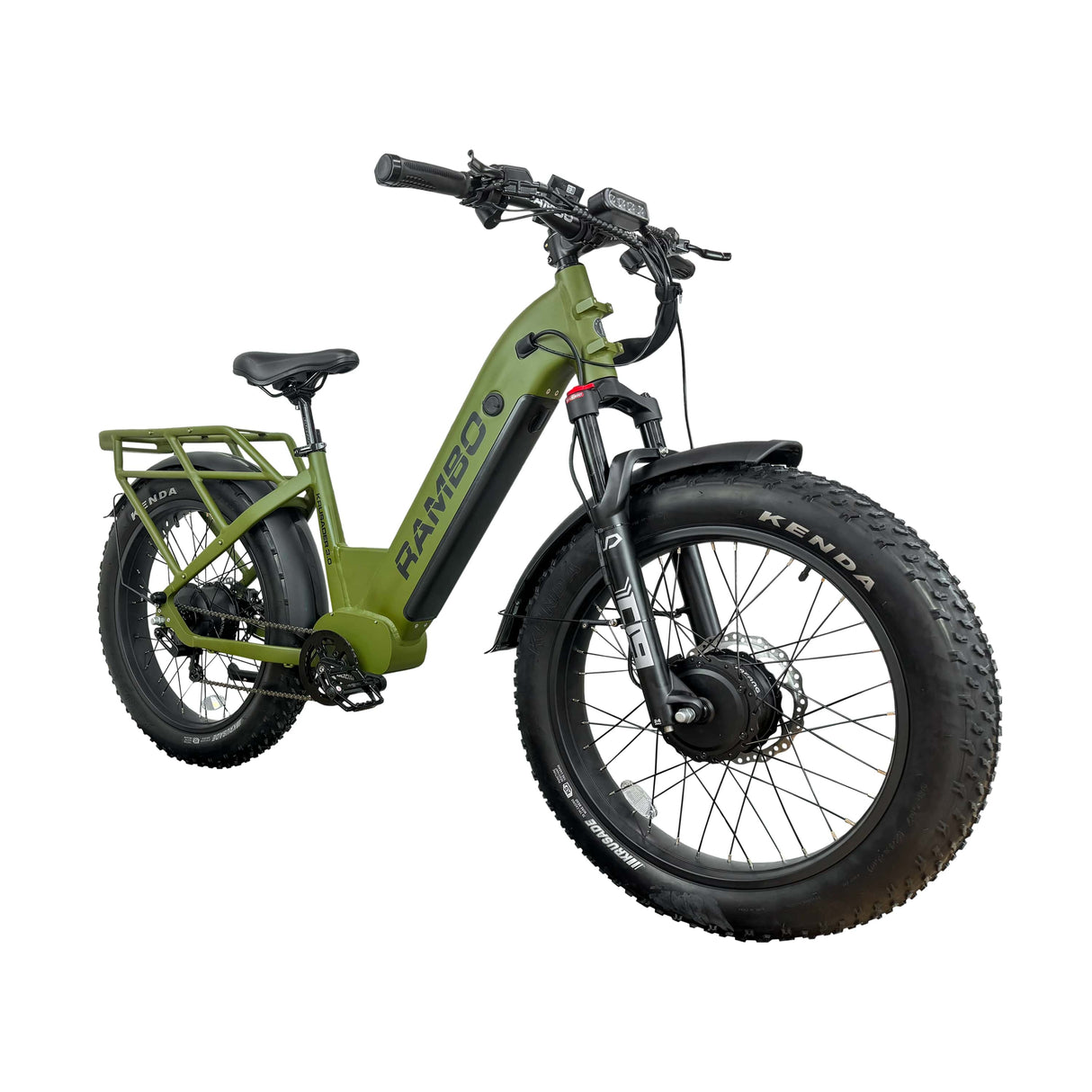 Rambo Krusader 3.0 All-Wheel Drive Up to 28 MPH Dual 500W 48V 15Ah Electric Hunting Bike