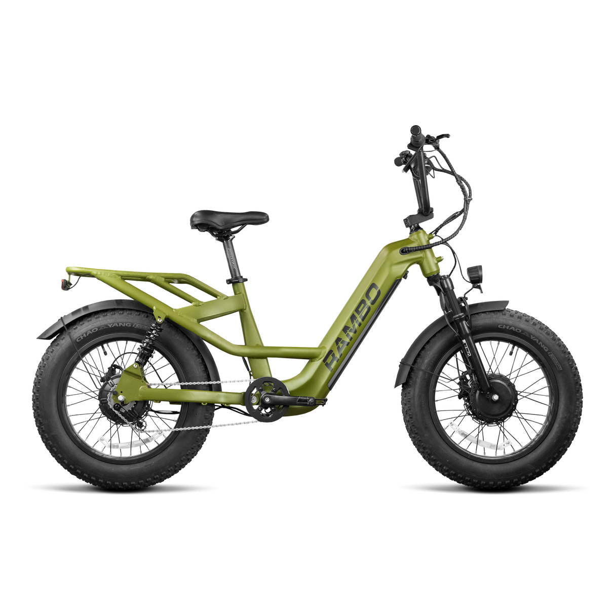 Rambo Revolt AWD Step Thru Up to 25 MPH 1000W 52V 15Ah All-Wheel Drive Electric Bike