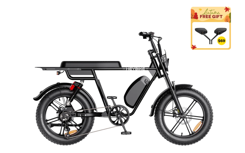Heybike Saturn Electric Bike – 1000W Motor, 28 MPH, Single or Dual Battery