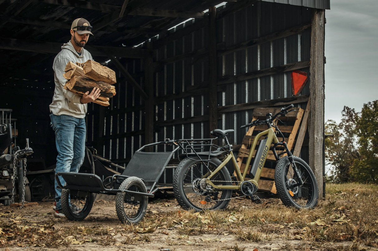 Rambo Roamer 2.0 Up to 28 MPH 750W 48V 15Ah/20Ah Mid-Drive Electric Hunting Bike