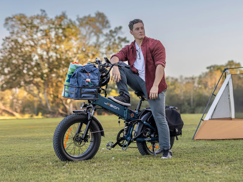 Jasion X-Hunter Folding Electric Bike 1400W Peak Motor 28 mph 48V 13Ah Battery