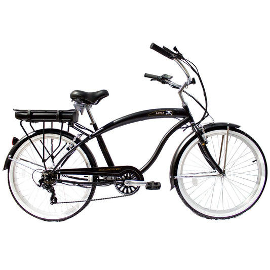 Micargi Luna 350W 26" Electric Cruiser Bike 23MPH Top Speed 48V 10.4Ah Shimano 7-Speed