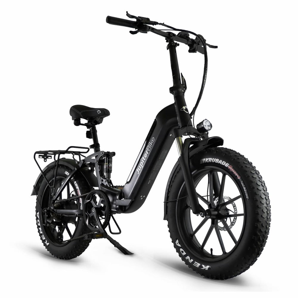 JupiterBike Defiant ST Fat Tire Folding Electric Bike -Black