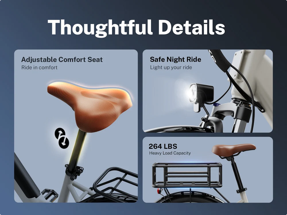 Heybike Cityscape 2.0 Electric Bike – 500W, 28 MPH, 50-Mile Range
