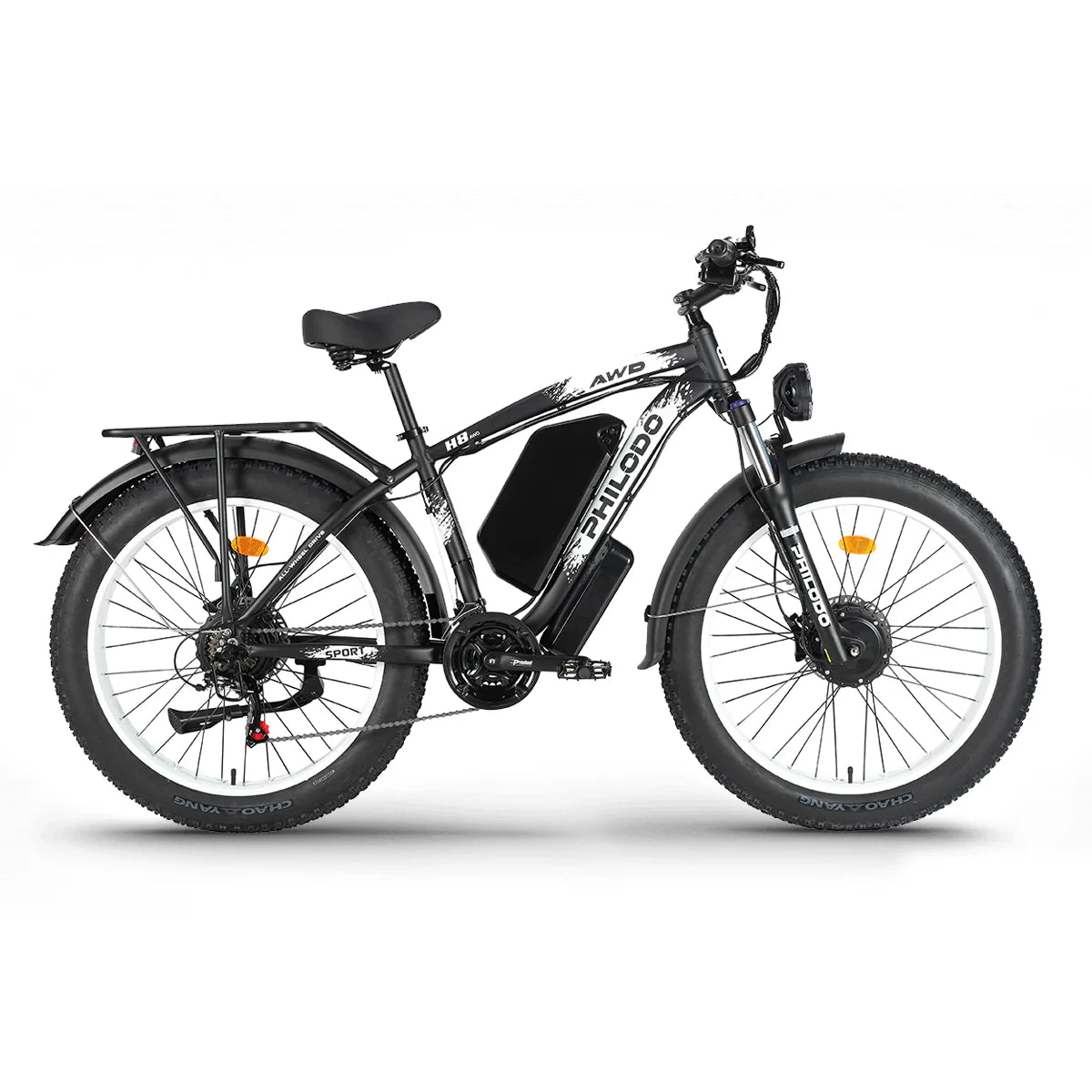 PHILODO H8 60V Dual Motor Electric Bike – 5000W Peak, 40–45 MPH, 60V 25Ah Battery, Fat Tire All-Terrain eBike