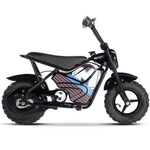 MotoTec 24V 250W Electric Powered Mini Bike Black 250W Motor 10 mph 24V 9Ah Battery