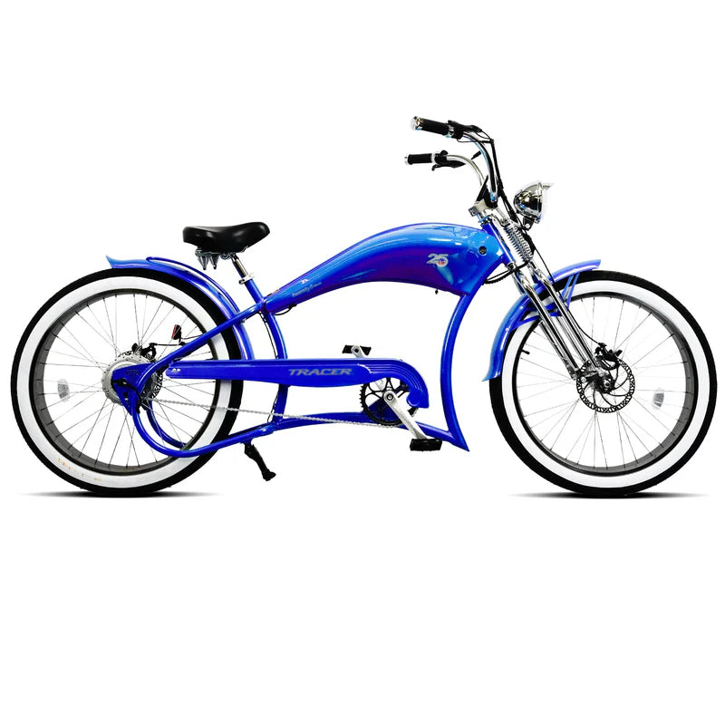 Tracer Twenty5 DS 500W 26" Dual Springer Cruiser E-Bike, 48V 17.5Ah Battery, 30–50 Mile Range, 26” Fat Tires, Top Speed - Up to 25 MPH