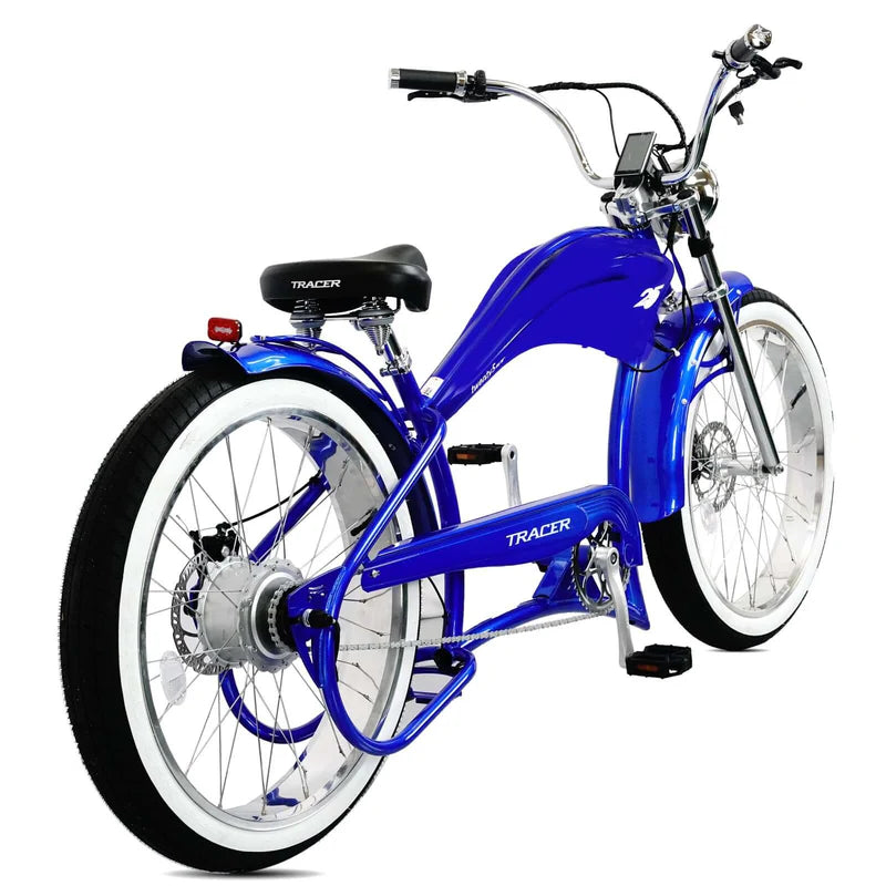 Tracer Twenty5 GT 500W 26" Chopper Cruiser E-Bike, 48V 17.5Ah Battery, 30–50 Mile Range, 26” Fat Tires, Up to 25 MPH