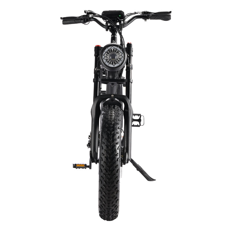 HM-1 Fat Tire Moped Style Electric Bike - Black