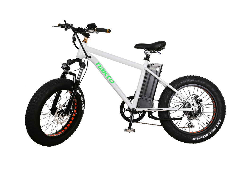 Nakto Mini Cruiser Electric Bike - White | Fat tire Bike | Bike Lover USA