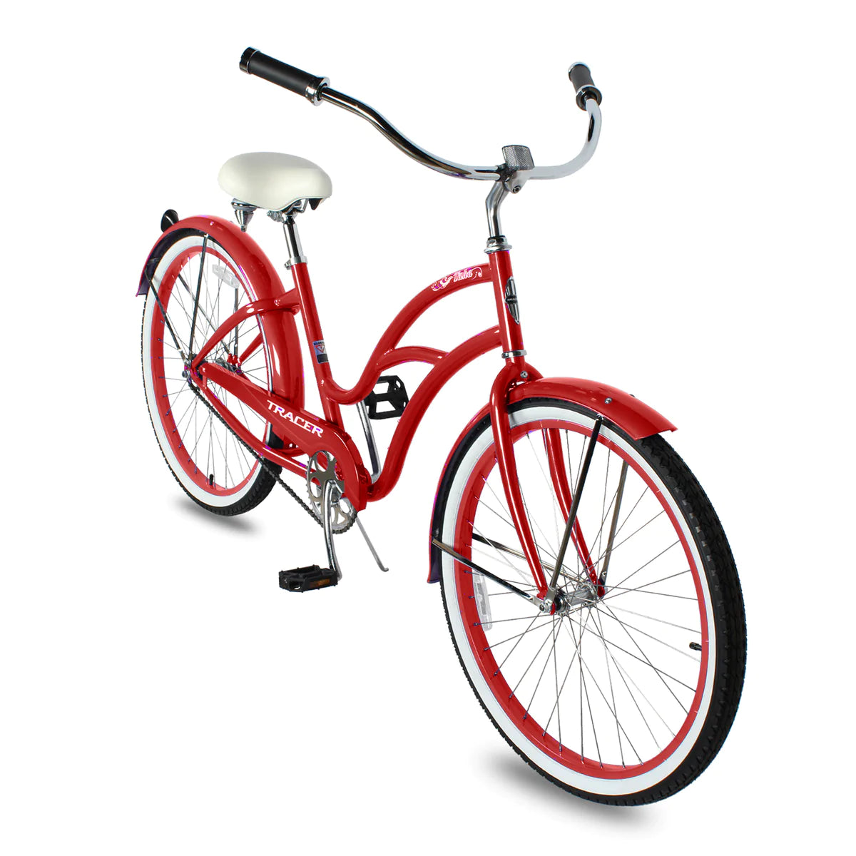 Tracer Taha 26" Beach Cruiser Bike 1 & 7 Speed For Female - Red | Single Speed | Cruiser Bike | Adult Bikes | Beach Cruiser Bikes | Bike Lover USA