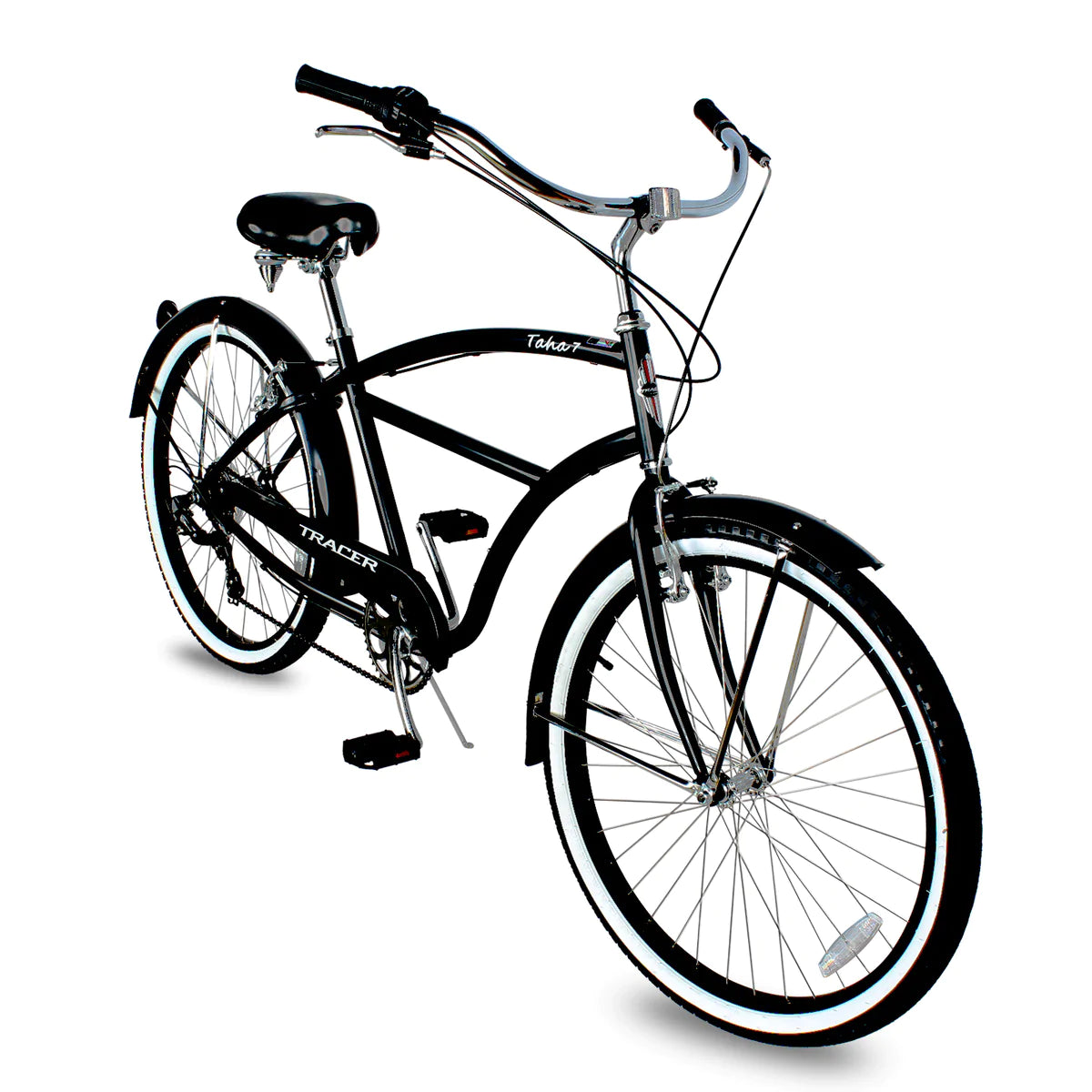 Tracer Taha 26" Beach Cruiser Bike 1 & 7 Speed For Male Matte Black | 7 Speed | Single Speed | Cruiser Bike | Adult Bikes | Beach Cruiser Bikes | Bike Lover USA