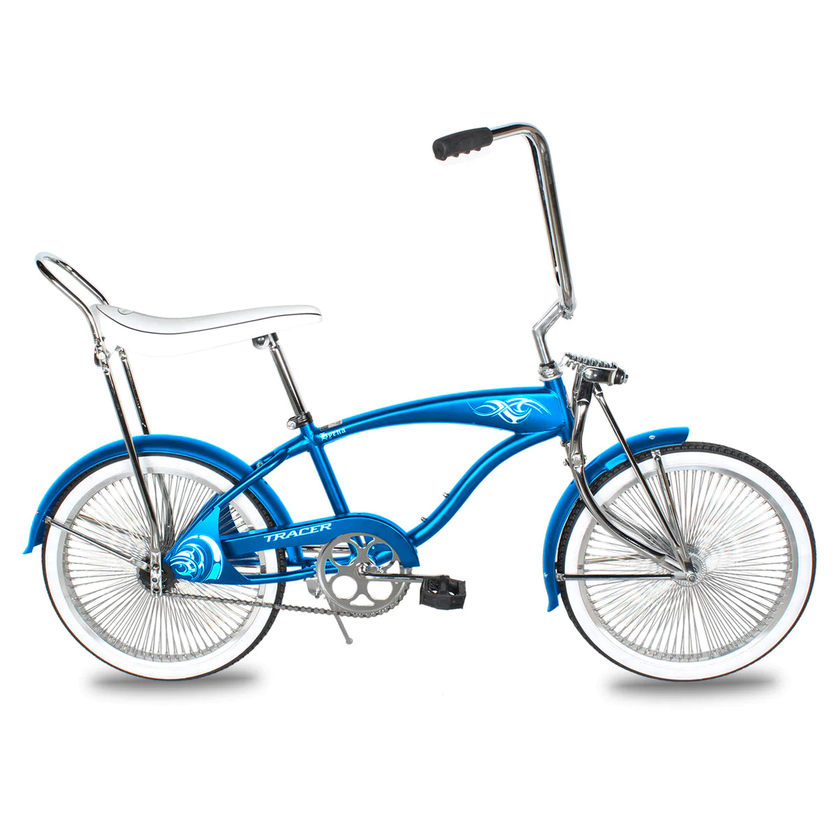 Tracer Hyena Classic Beach Lowrider Bike w/140H Wheel, Single Speed, w/ Banana Seat