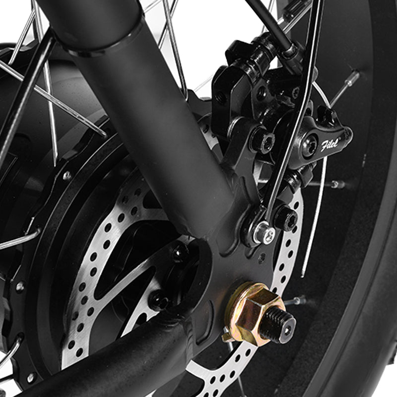 HM-1 Fat Tire Moped Style Electric Bike - Black