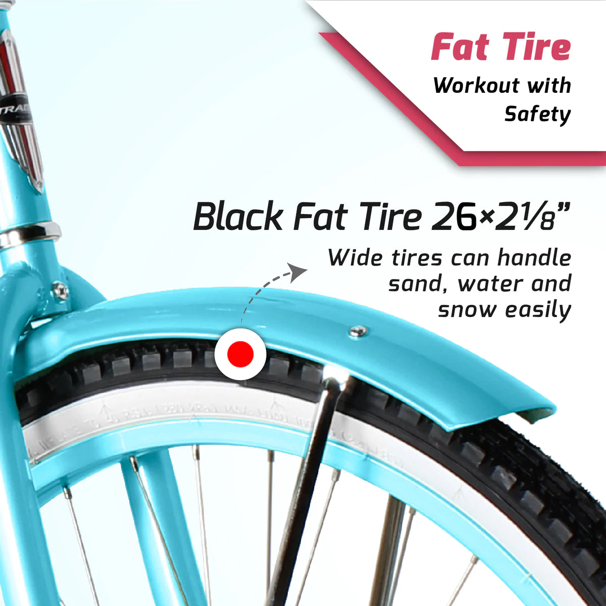 Tracer NOVA 26" Beach Cruiser Bike Single Speed for WOMEN