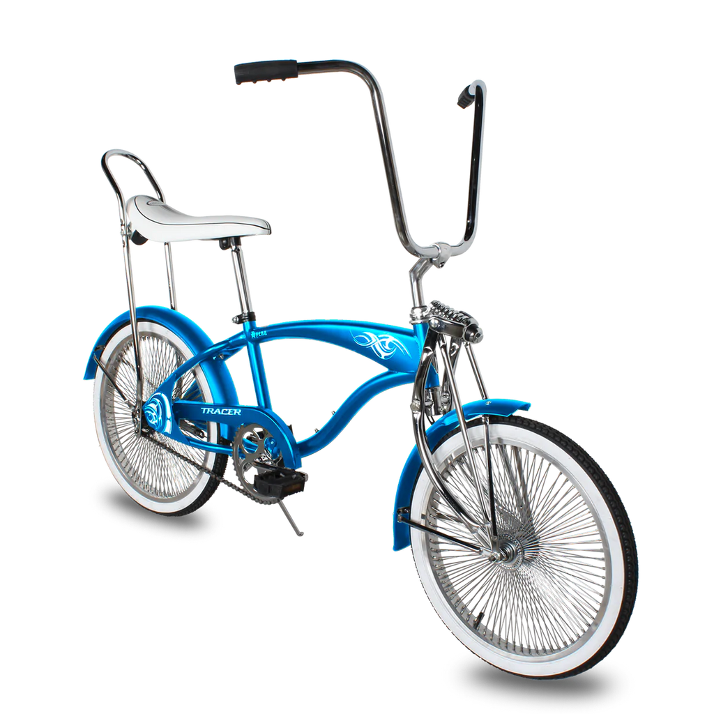 Tracer Hyena Classic Beach Cruiser Bike - Blue | Fat Tire Bike | Cruiser Fat Tire Bike | Stretch Bike | Fat Tire | Bike Lover USA