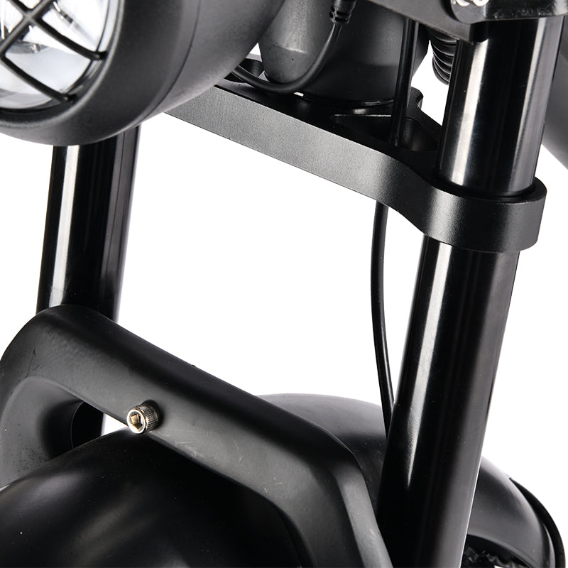 HM-1 Fat Tire Moped Style Electric Bike - Black