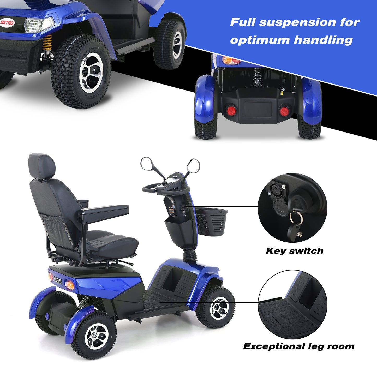 Metro S800 Mobility Scooter - Blue