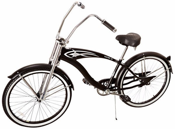 Micargi Falcon GT 26" Monocoque Cruiser w/ Triple Tree Chopper Fork Ape Handlebar Coaster Brake-Black