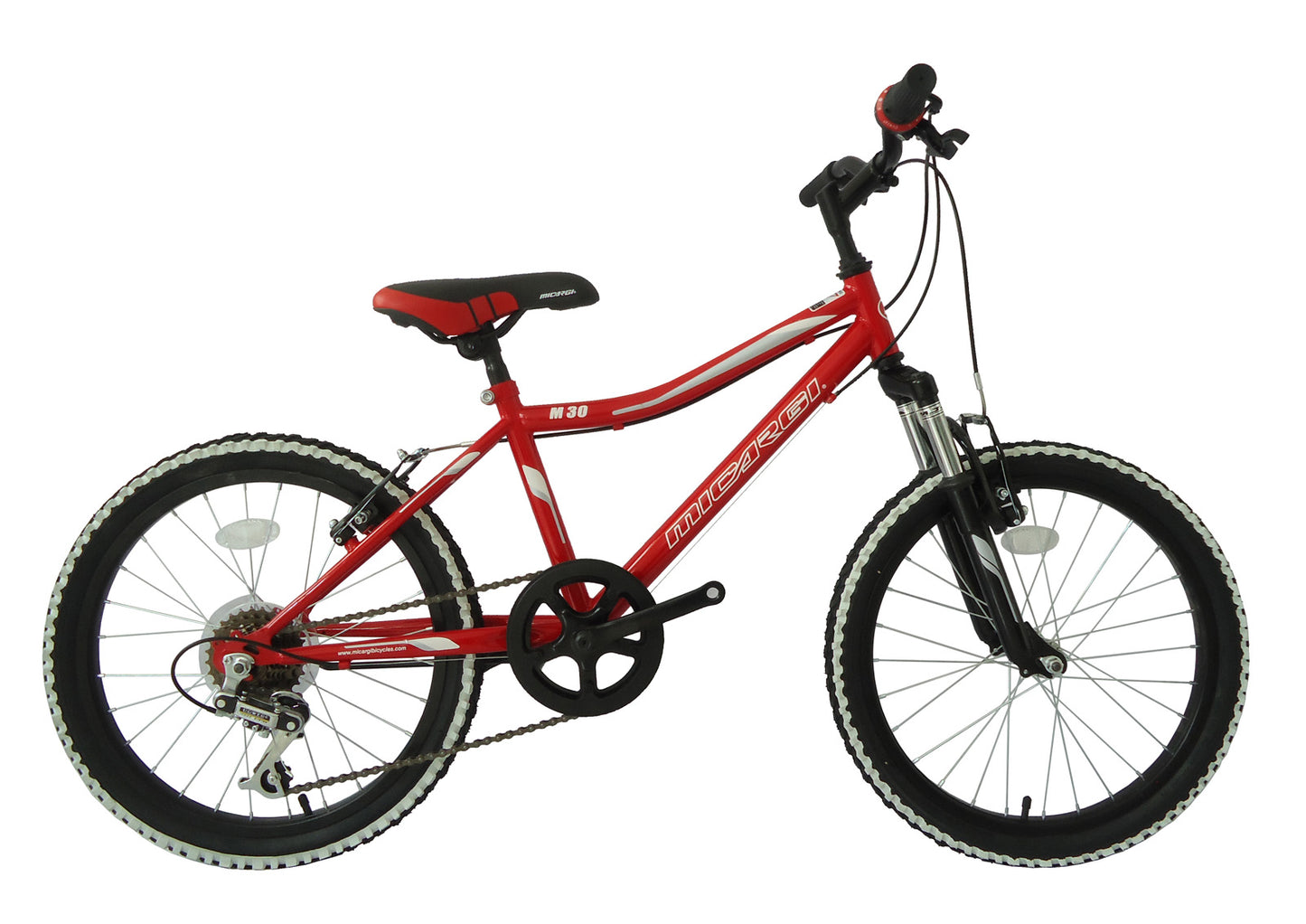 Micargi M30 20" Suspension MTB 12-SP Steel Frame Alloy Rims 36H-Red