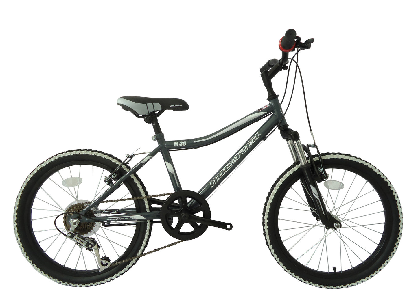 Micargi M30 20" Suspension MTB 12-SP Steel Frame Alloy Rims 36H-Grey