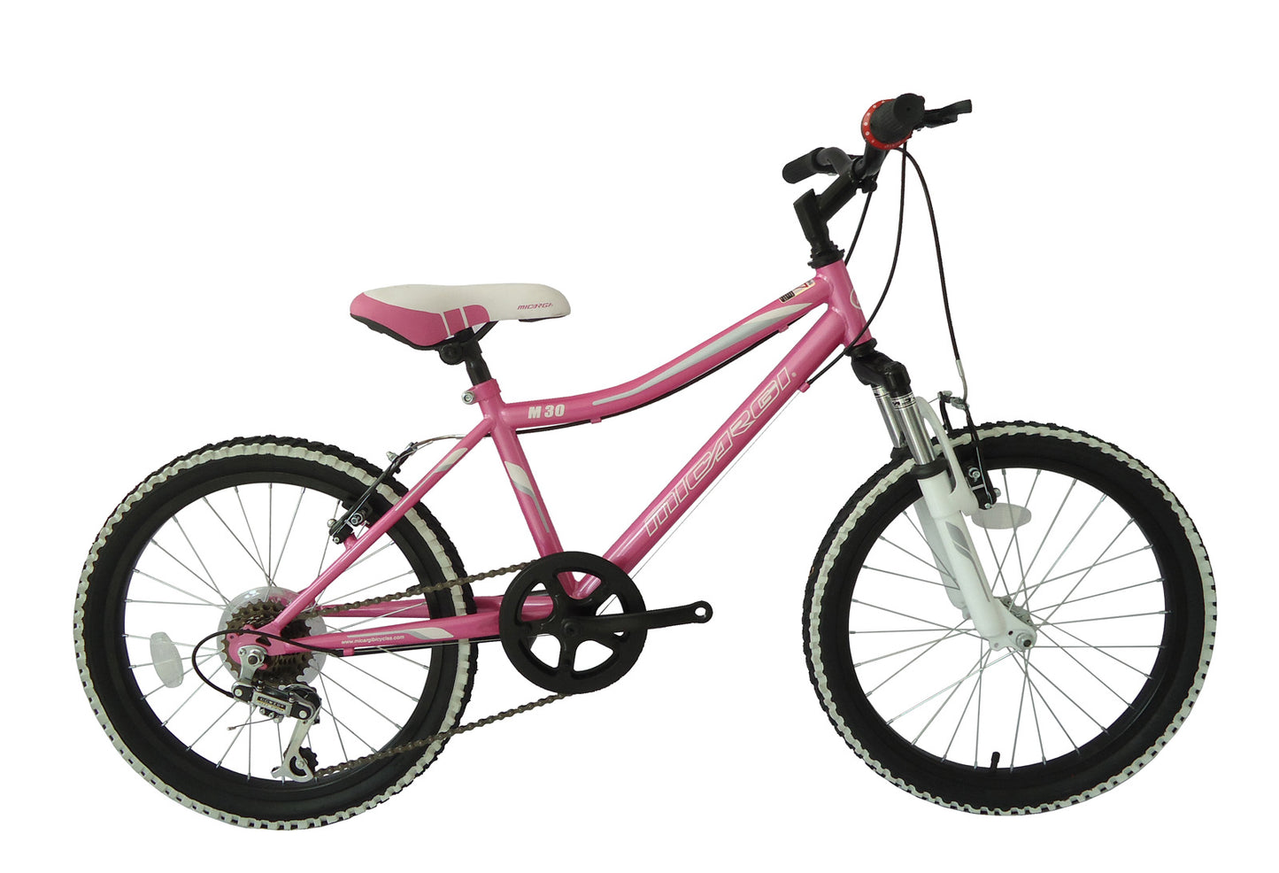 Micargi M30 20" Suspension MTB 12-SP Steel Frame Alloy Rims 36H-Pink