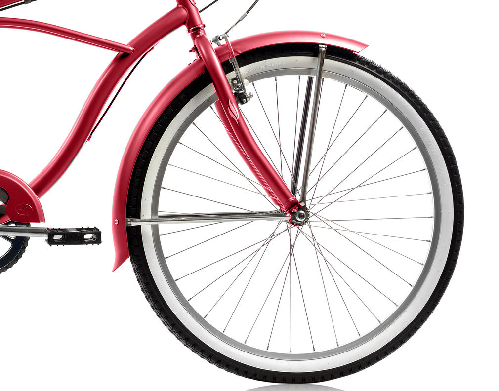 Micargi 26" Cantilever Steel Frame Cruiser w/ Shimano TX-31-7Speed V-Red