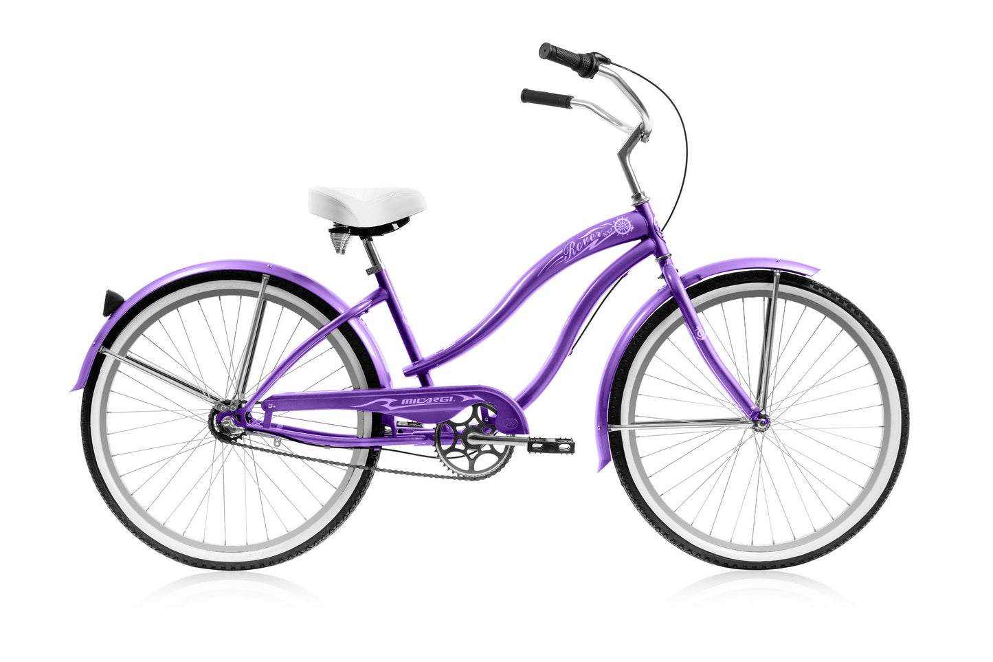 Micargi Rover NX3 26" Large Mono Tube Cruiser w/ Shimano NEXUS INTER 3-Speed Coaster Brake - Purple