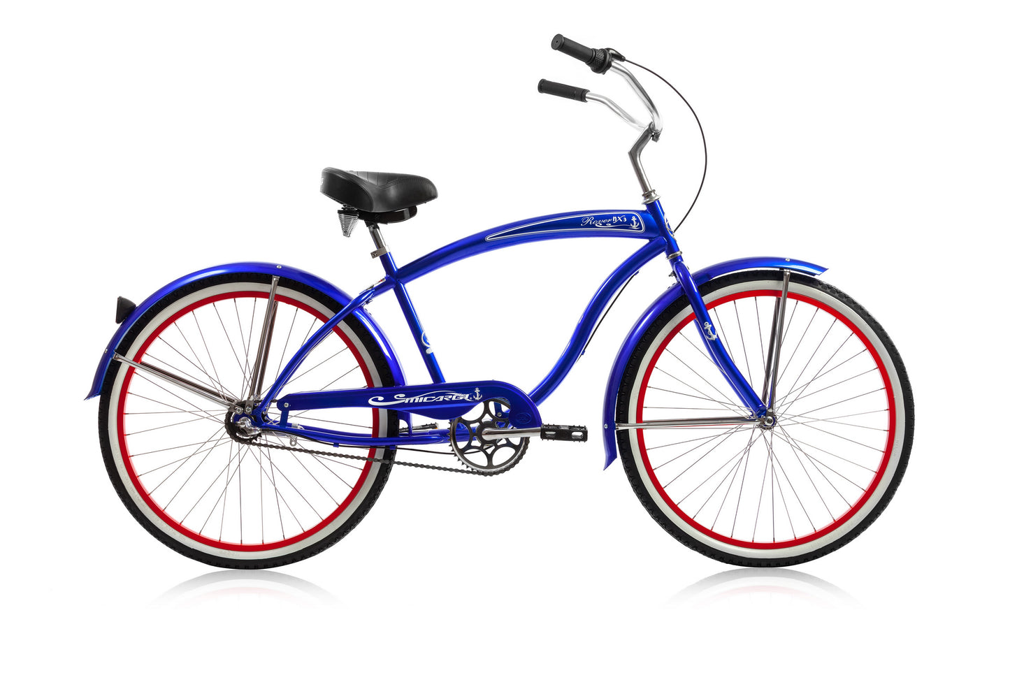 Micargi Rover NX3 26" Large Mono Tube Cruiser w/ Shimano NEXUS INTER 3-Speed Coaster Brake - Blue