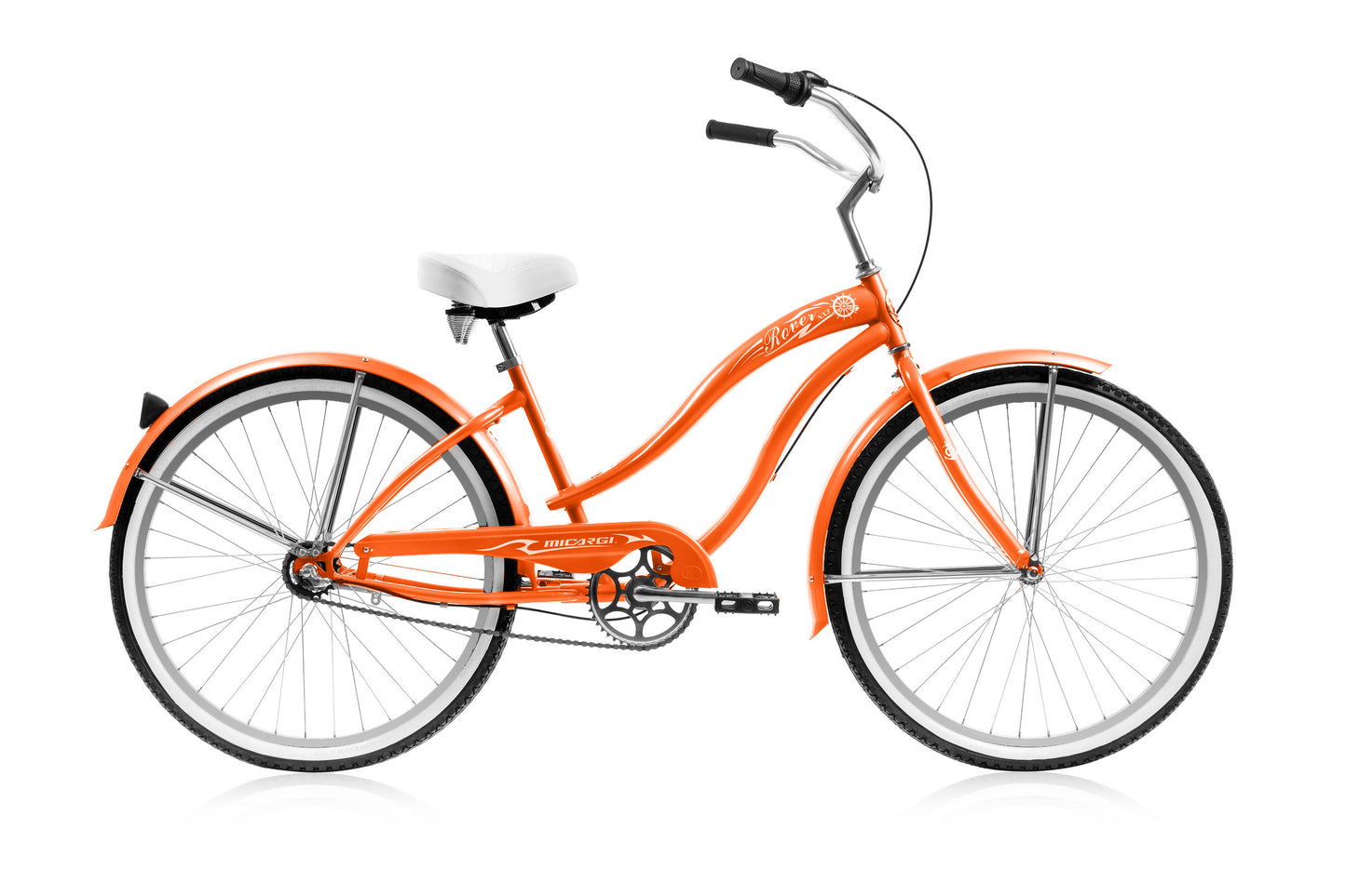 Micargi Rover NX3 26" Large Mono Tube Cruiser w/ Shimano NEXUS INTER 3-Speed Coaster Brake - Orange