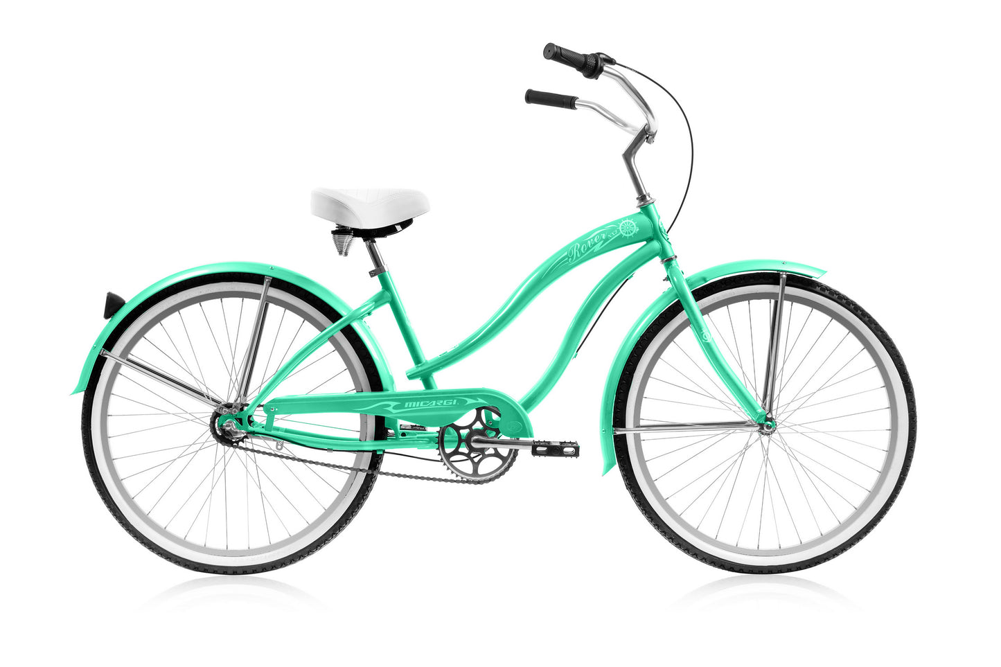 Micargi Rover NX3 26" Large Mono Tube Cruiser w/ Shimano NEXUS INTER 3-Speed Coaster Brake - Mint Green