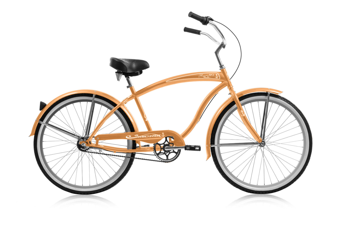 Micargi Rover NX3 26" Large Mono Tube Cruiser w/ Shimano NEXUS INTER 3-Speed Coaster Brake - Saffron