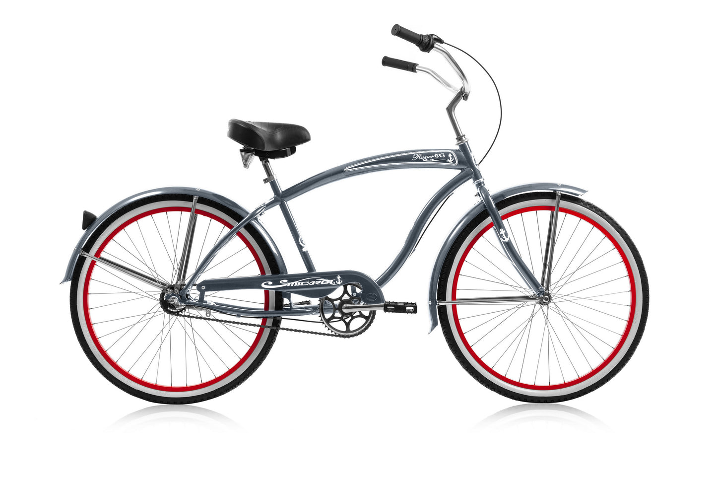 Micargi Rover NX3 26" Large Mono Tube Cruiser w/ Shimano NEXUS INTER 3-Speed Coaster Brake-Gray