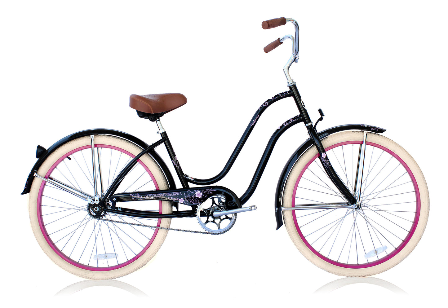 Micargi Sakura 26" Steel frame LADIES cruiser pedal forward w/ Coaster Brake-Black