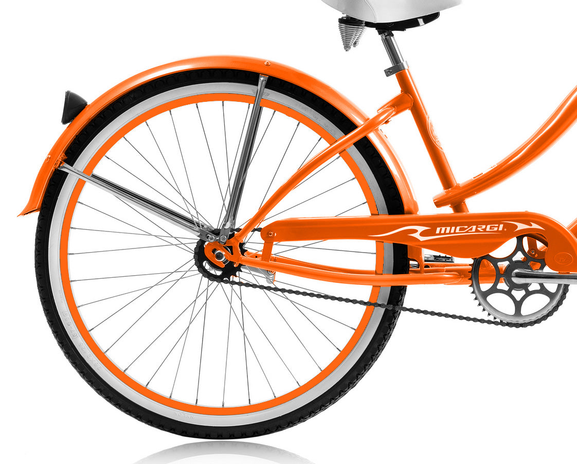 Micargi 26" Large Mono Tube Cruiser w/ Coaster Brake - Orange