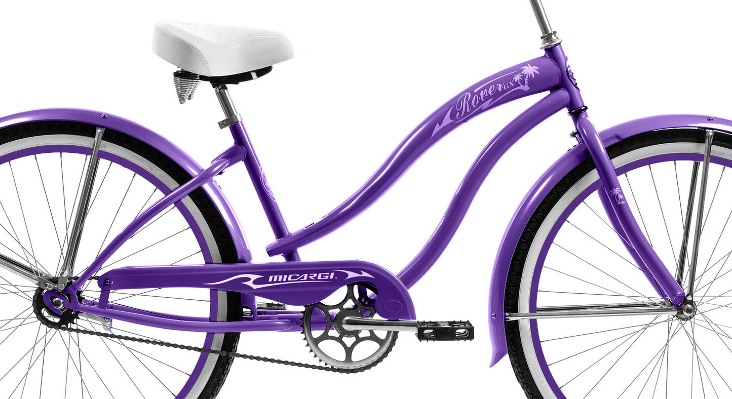 Micargi 26" Large Mono Tube Cruiser w/ Coaster Brake - Purple