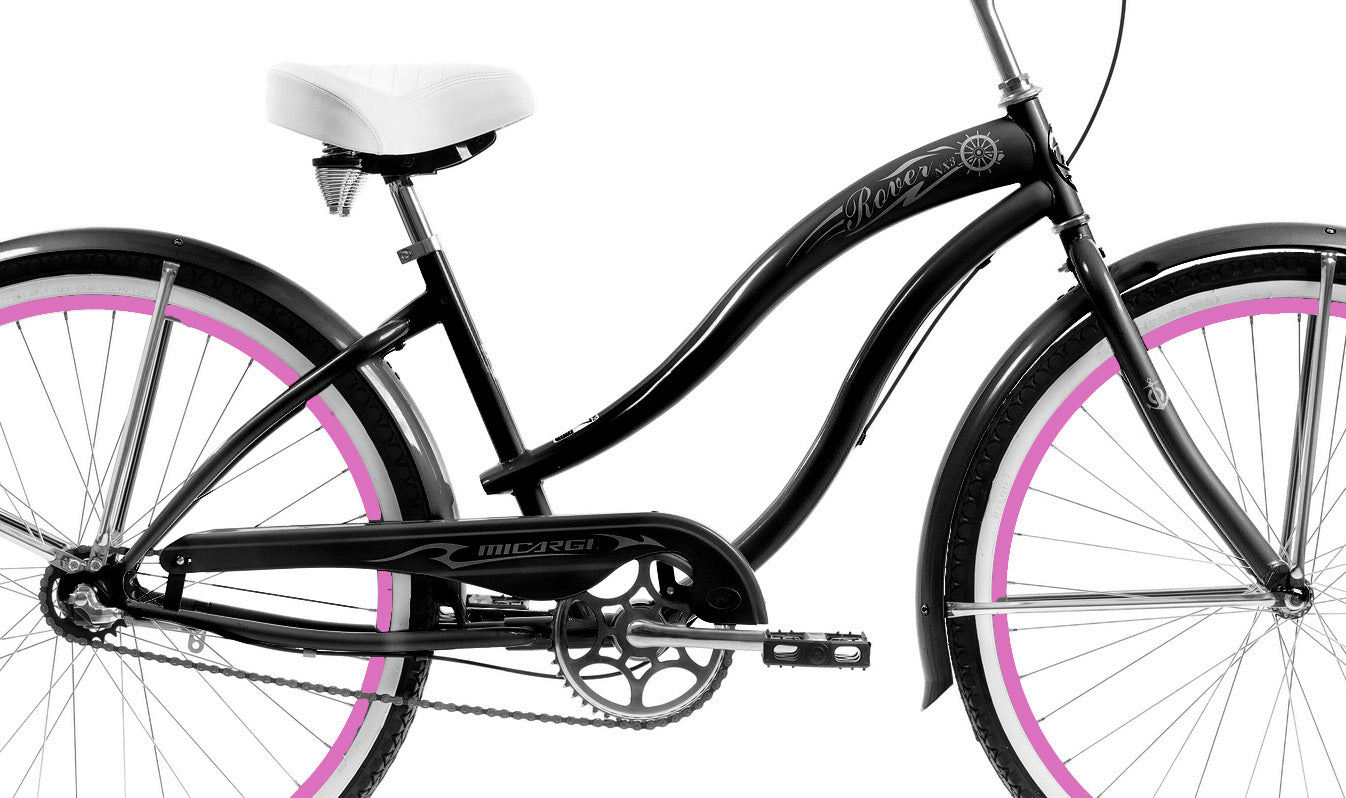 Micargi Rover NX3 26" Large Mono Tube Cruiser w/ Shimano NEXUS INTER 3-Speed Coaster Brake - FBLACK