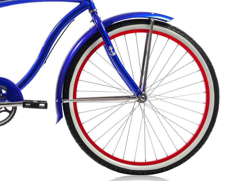 Micargi Rover NX3 26" Large Mono Tube Cruiser w/ Shimano NEXUS INTER 3-Speed Coaster Brake-Blue