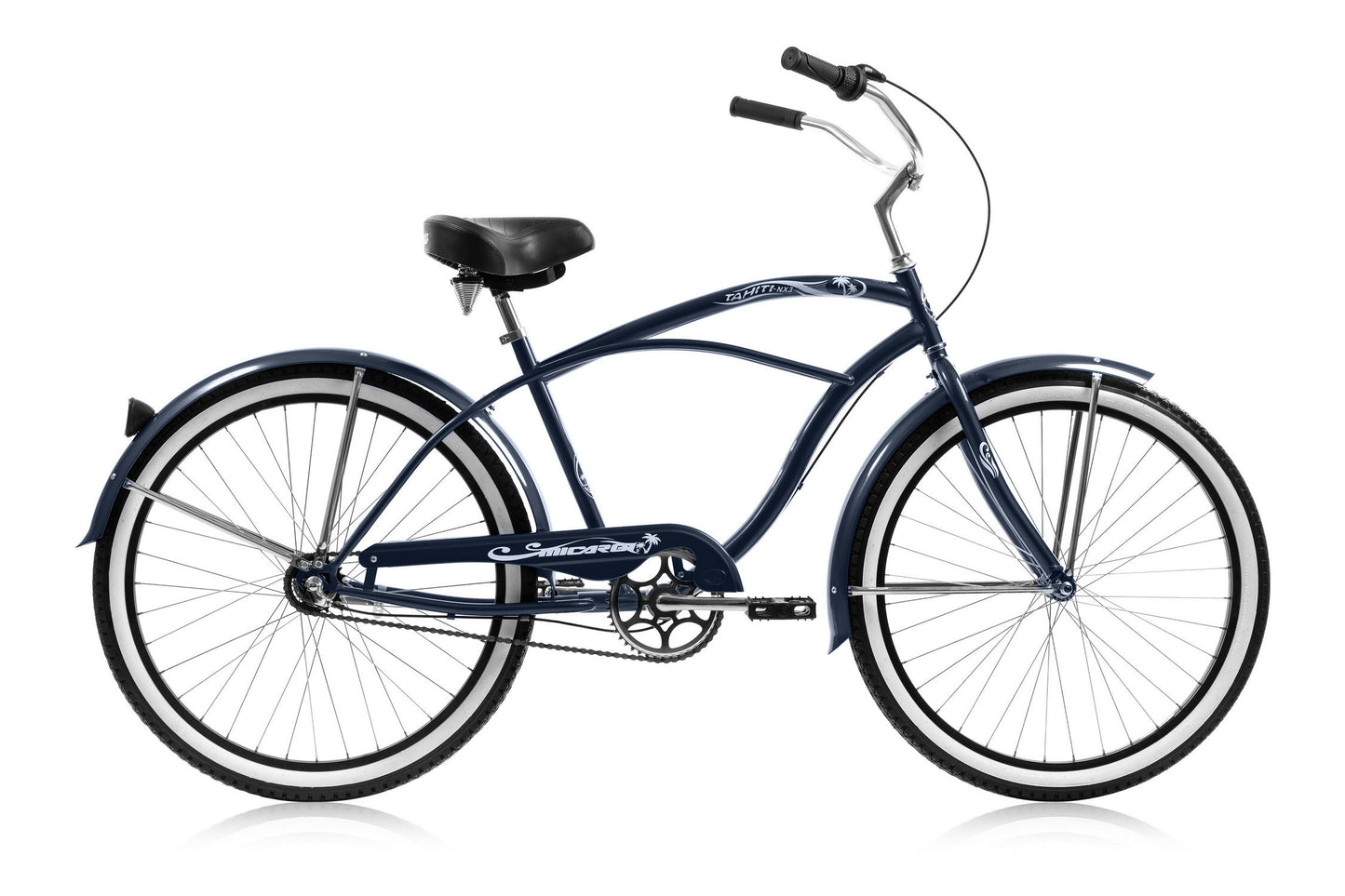 Micargi 26" Cantilever Steel Frame Cruiser w/ Shimano NEXUS INTER 3-Speed Coaster Brake - Dark Blue